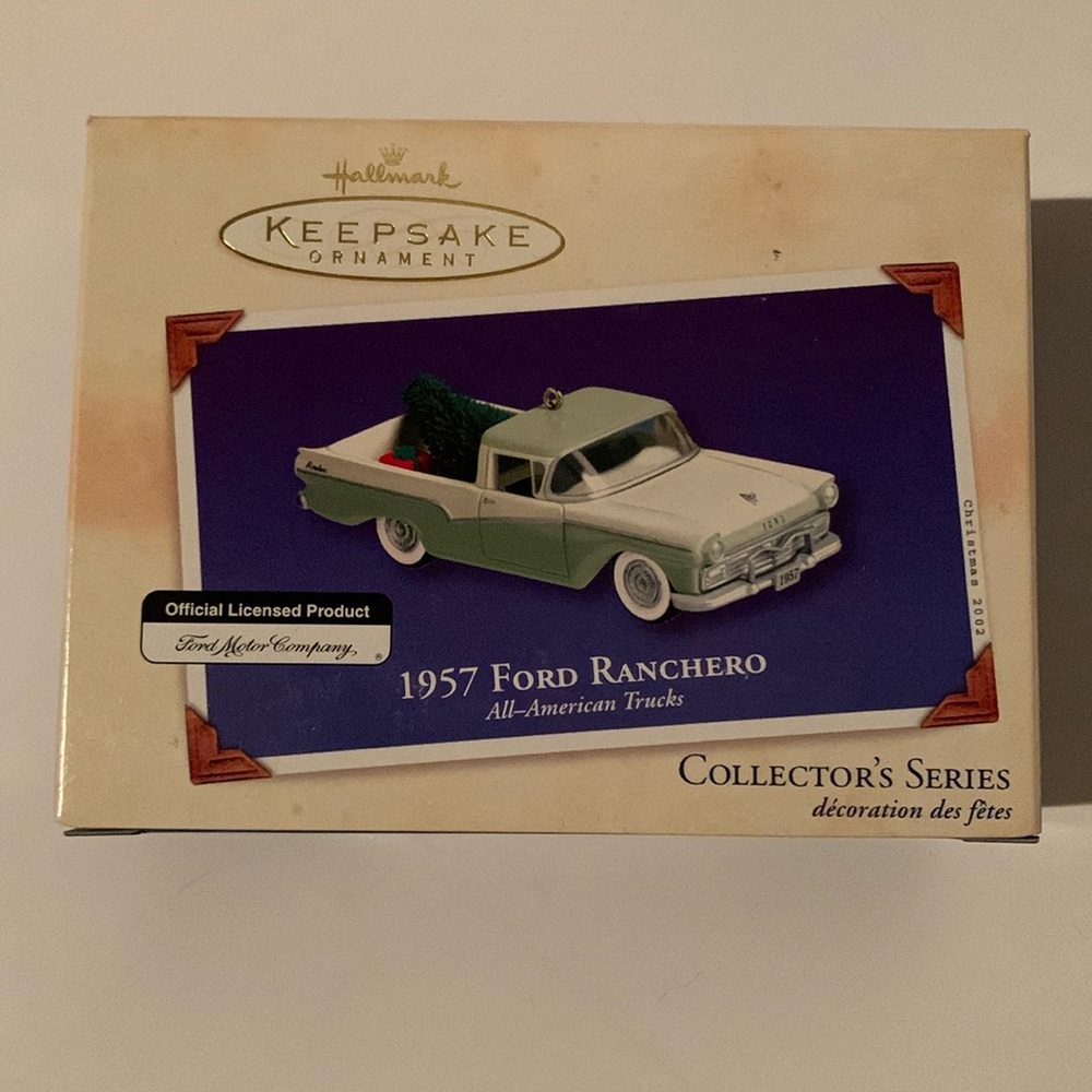Hallmark 1957 Ford Ranchero All American Truck Christmas Ornament Keepsake
